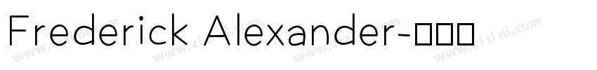 Frederick Alexander字体转换